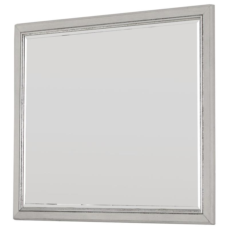 Best Master Emory Solid Wood and Glass Wall Vanity Mirror in Antique Cream