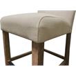 Best Master Hadley Solid Wood Counter Height Chair - Light Gray/Beige (Set of 2)