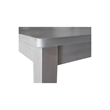 Best Master Luxembourg Solid Wood Rectangular Dining Table in Rustic Gray
