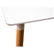 Best Master Mirage Modern Solid Wood Dining Table in White