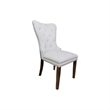 Best Master Julia Light Gray Velvet Dining Side Chair in Beige (Set of 2)