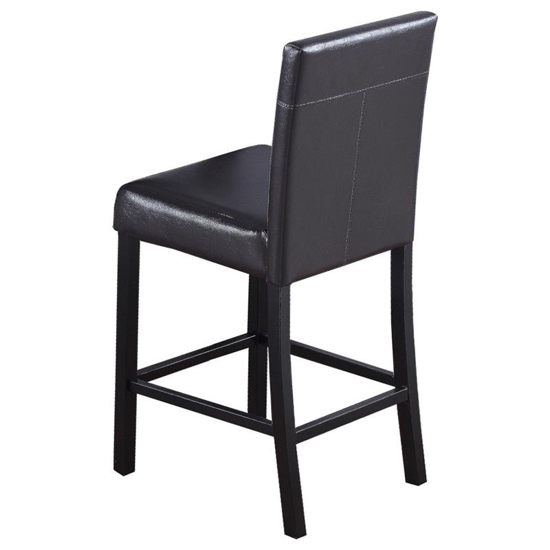 Best Master Furniture Melissa Wood and Faux Marble Counter Height Table in Black