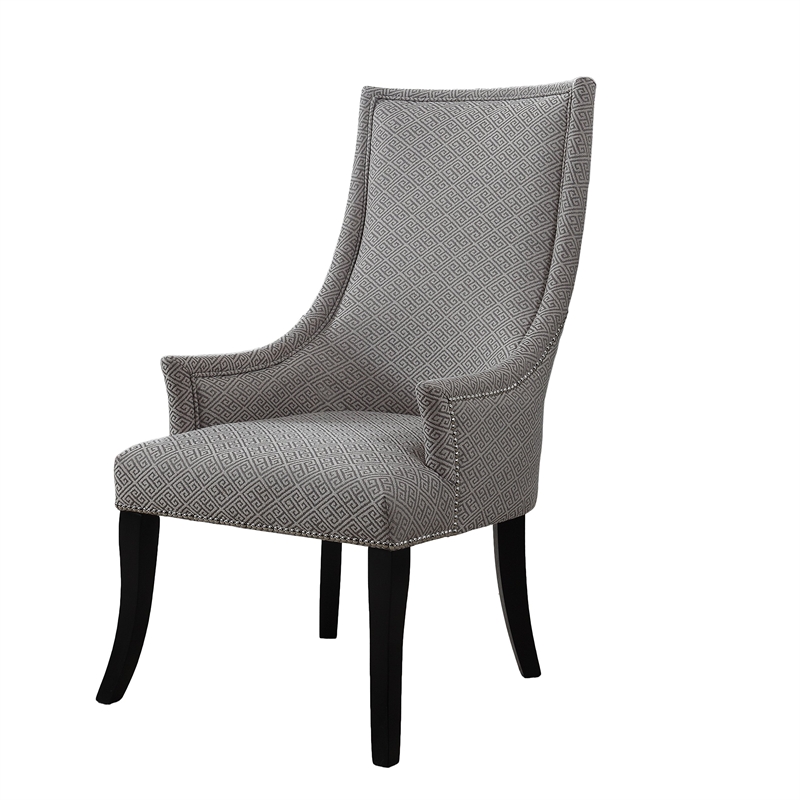 Best Master Republic Polyester Fabric Upholstered Acent Chair - Taupe/Light Gray