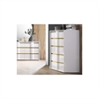 Best Master Havana 5-Drawer Poplar Wood Bedroom Chest in White/Gold Trim