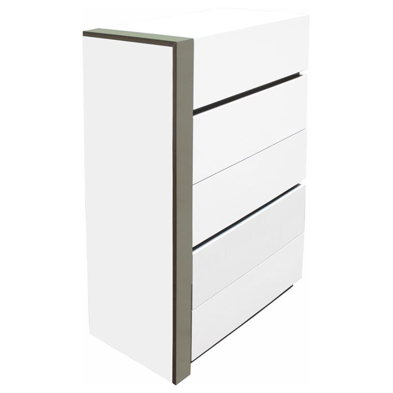 Best Master Seville 5-Drawer Engineered Wood Bedroom Chest in White