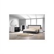 Best Master Poplar Wood Queen Platfrom Bed With LED Light in White/Black