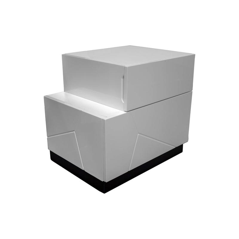 Best Master 5-Piece Wood Eas King Platform Bedroom Set in White/Black