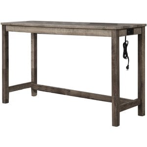 Best Master Furniture Yosef Rectangular Transitional Wood Bar Table in Oak