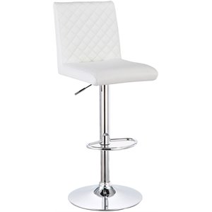 Best Master Furniture Bay Peak 46&quot Adjustable Swivel Barstool - White (Set of 2)