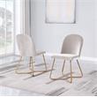 Sunland 2-piece Upholstered Velvet Side Chairs in Beige