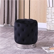 Jacobson Tufted Velvet Black Accent Ottoman