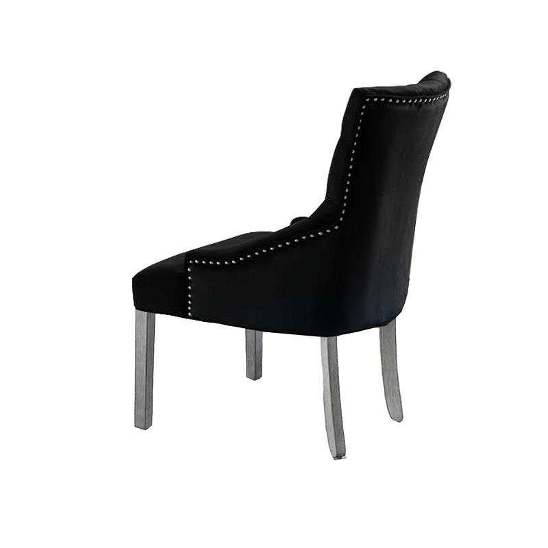 Jameson Velvet Upholstered Dining Chairs in Black (Set of 2)