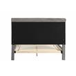 Ashley Tufted Velvet Fabric Queen Platform Bed in Gray