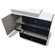 Berlin 6-Drawer Modern Wood Dresser in Black/White