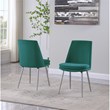 Best Master Sandler Green Velvet Upholstered Side Chairs (Set of 2)