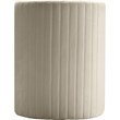 Best Master Seager Cream Velvet Round Arm Chair with Ottoman