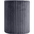 Best Master Seager Gray Velvet Round Arm Chair with Ottoman