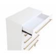 Best Master Bellanova 5-Drawers Bedroom Chest in White with Gold Accents