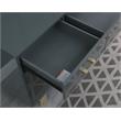 Tyrion Gray Lacquer Sideboard with Gold Accents