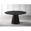 Terra Ebony Black Round Dining Table