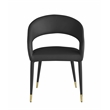 Best Master Furniture Jacques Faux Leather Dining Chairs in Black (Set of 2)