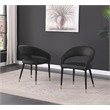 Best Master Furniture Jacques Faux Leather Dining Chairs in Black (Set of 2)