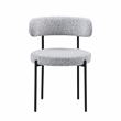 Best Master Drexel Boucle Fabric Dining Chairs in Gray (Set of 2)