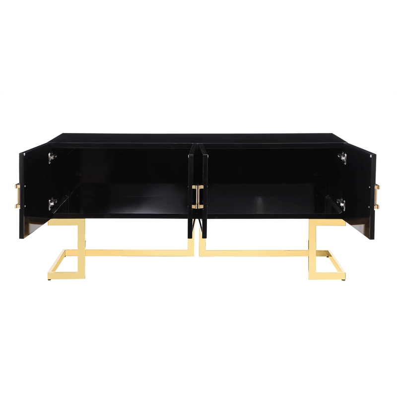 Vibrance Black Wood Modern Sideboard