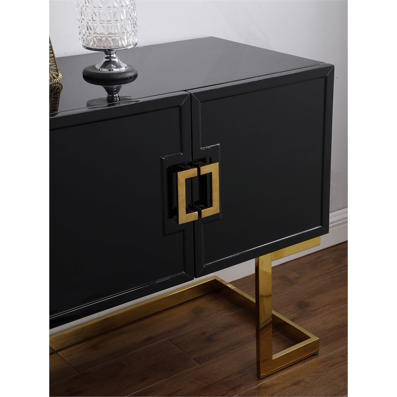 Vibrance Black Wood Modern Sideboard