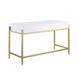 Messina Rectangle White 3-Drawer Computer Desk