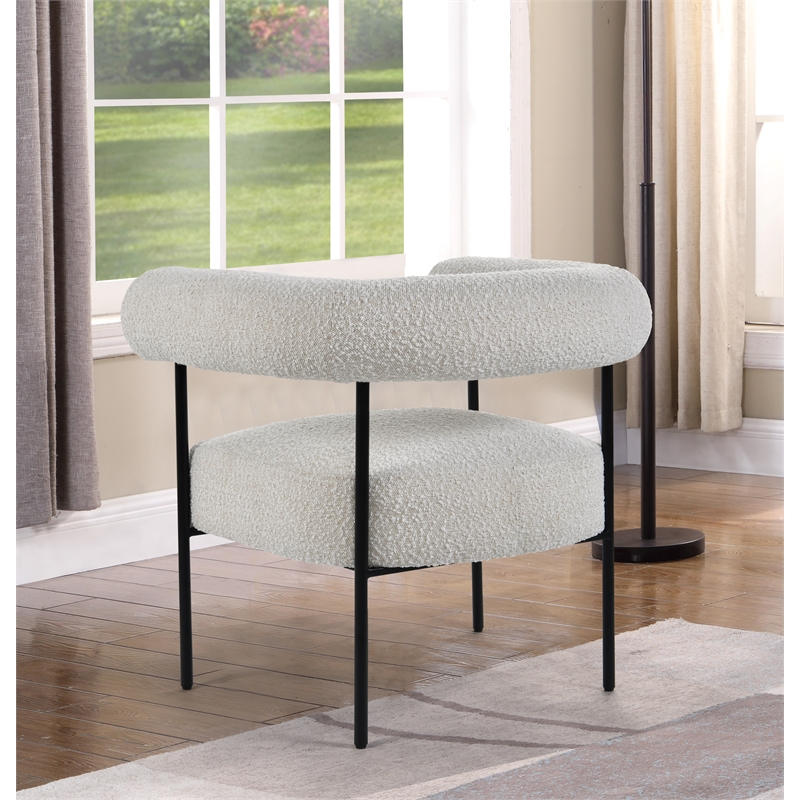 Palma Cream Boucle Metal Arm Chair