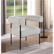 Palma Cream Boucle Metal Arm Chair