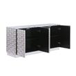 Genova Metallic Silver Wood Sideboard