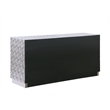 Genova Metallic Silver Wood Sideboard