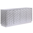 Genova Metallic Silver Wood Sideboard