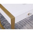 Messina Rectangle White Wood 2 Drawer Computer Desk