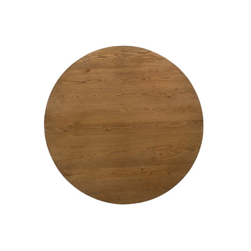 Terra Walnut Wood Pedestal Dining Table