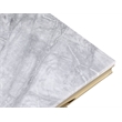 Crownie Gold Faux Marble Pedestal Rectangle Dining Table (Seats 6)