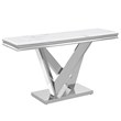 Titan Silver Rectangle Faux Marble Console Table