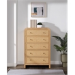 Belmont 5-Drawer Rattan Wood Chest
