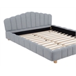 Best Master Furniture Ctera Velvet Low Profile Bed Frame (Queen/ Light Gray)