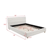 Best Master Furniture Ctalon Fleece Low Profile Bed Frame (Queen/ Cream)