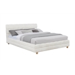Best Master Furniture Ctalon Fleece Low Profile Bed Frame (Queen/ Cream)