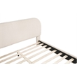 Best Master Furniture Cteris Fleece Low Profile Bed Frame (Queen/ Cream)