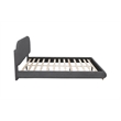 Best Master Furniture Cteris Fleece Low Profile Bed Frame (Queen/ Gray)