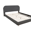 Best Master Furniture Cteris Fleece Low Profile Bed Frame (Queen/ Gray)