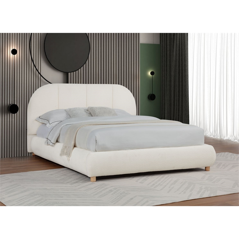Best Master Furniture Ctasia Burlap Low Profile Bed Frame (Queen/ Ivory)