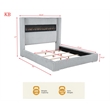 Best Master Furniture Uphoria Rabbit Velvet Bed Frame (Eastern King/ Gray)