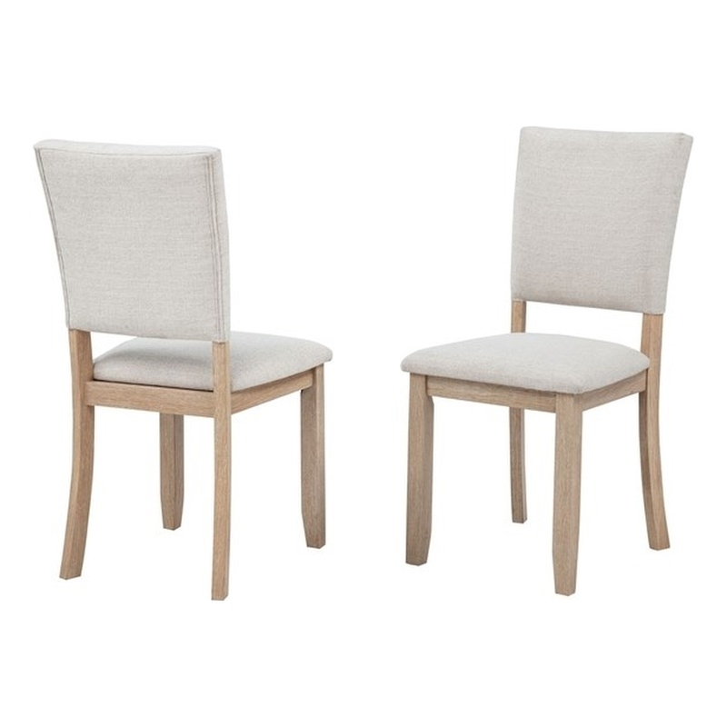 Best Master Furniture Camden Beige with Light Oak Dining Chairs (Set of 2)