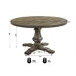 Best Master Furniture Newark Transitional Round Weather Grey Dining Table